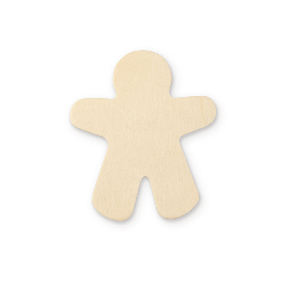 3-7/8" Wooden Gingerbread Man Cutout
