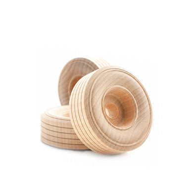 wooden wheels with rubber tread 2" Treaded Wooden Wheel for DIY Projects – Craftparts.com