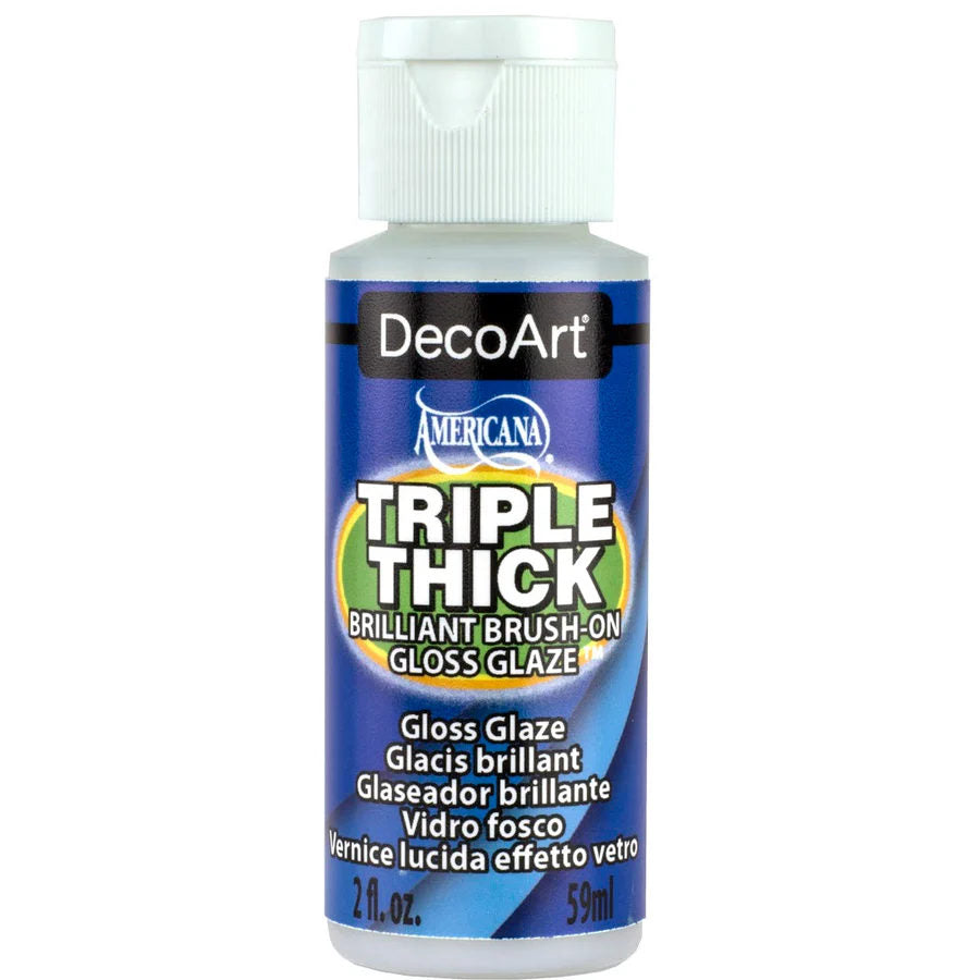 Triple Thick Gloss Glaze from Deco Art and Americana, 8 oz bottle