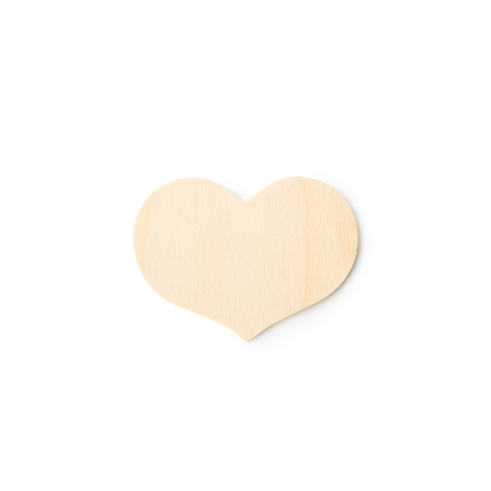 1-1/2" x 2" Wood Heart Cutout