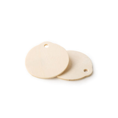2-1/2" Wooden Round Ornament Cutout