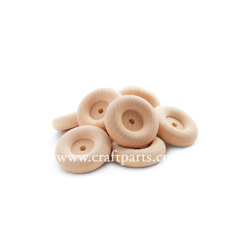 2" Recessed Hub Wooden Wheel