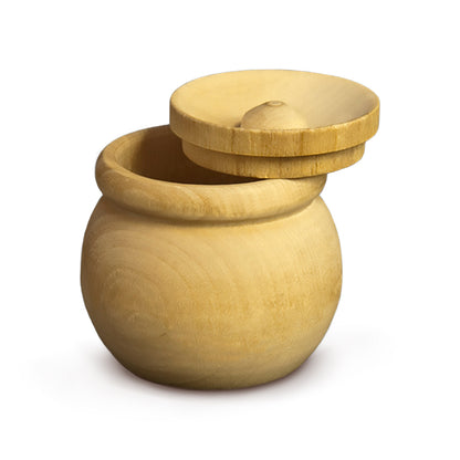 2-1/8" Wooden Bean Pot / Trinket Box