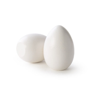 2-1/2" Wooden Hen Egg and Painted White