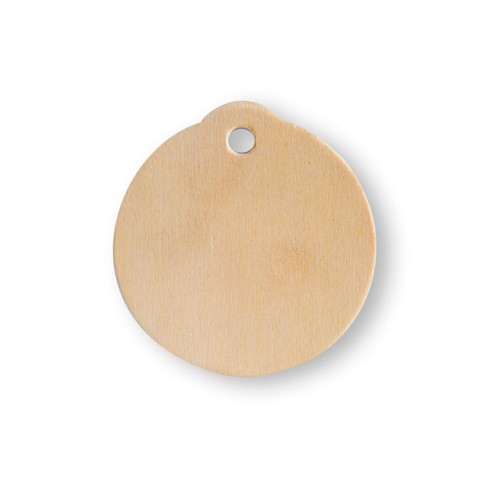 2-1/2" Wooden Round Ornament Cutout