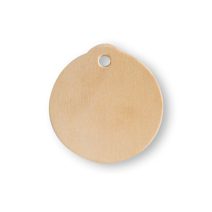 2-1/2" Wooden Round Ornament Cutout