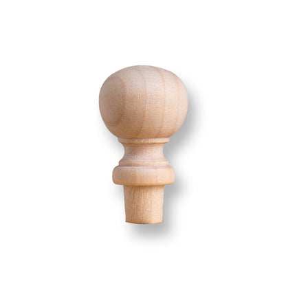 1-1/2" Wood Finial Round