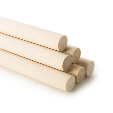 1" x 48" Wood Dowel