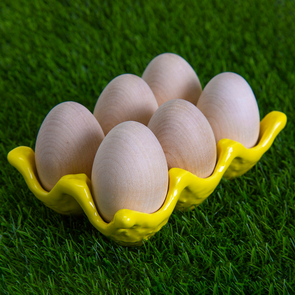 2-1/2" Wooden Egg with Rounded Ends