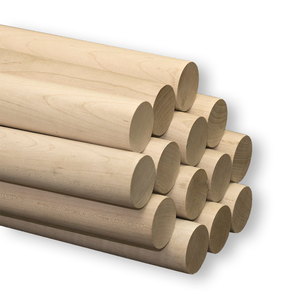 2" x 36" Maple Wood Dowel