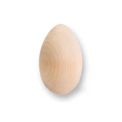 2-1/2" Wooden Egg with Rounded Ends