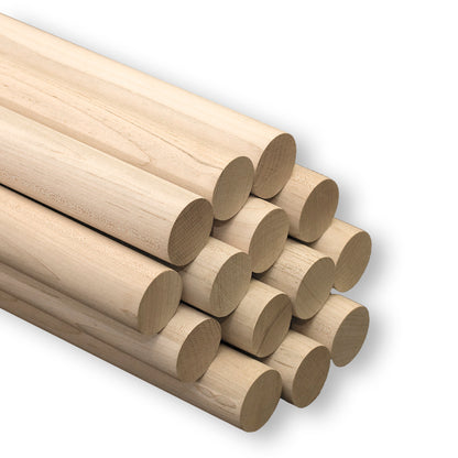 1-1/2" x 36" Maple Wood Dowel