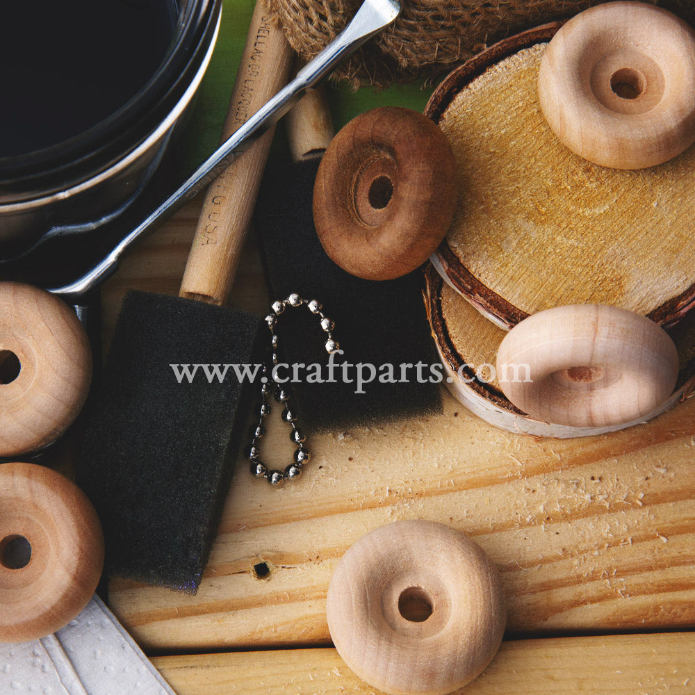 1-1/4" Recessed Hub Wooden Wheel