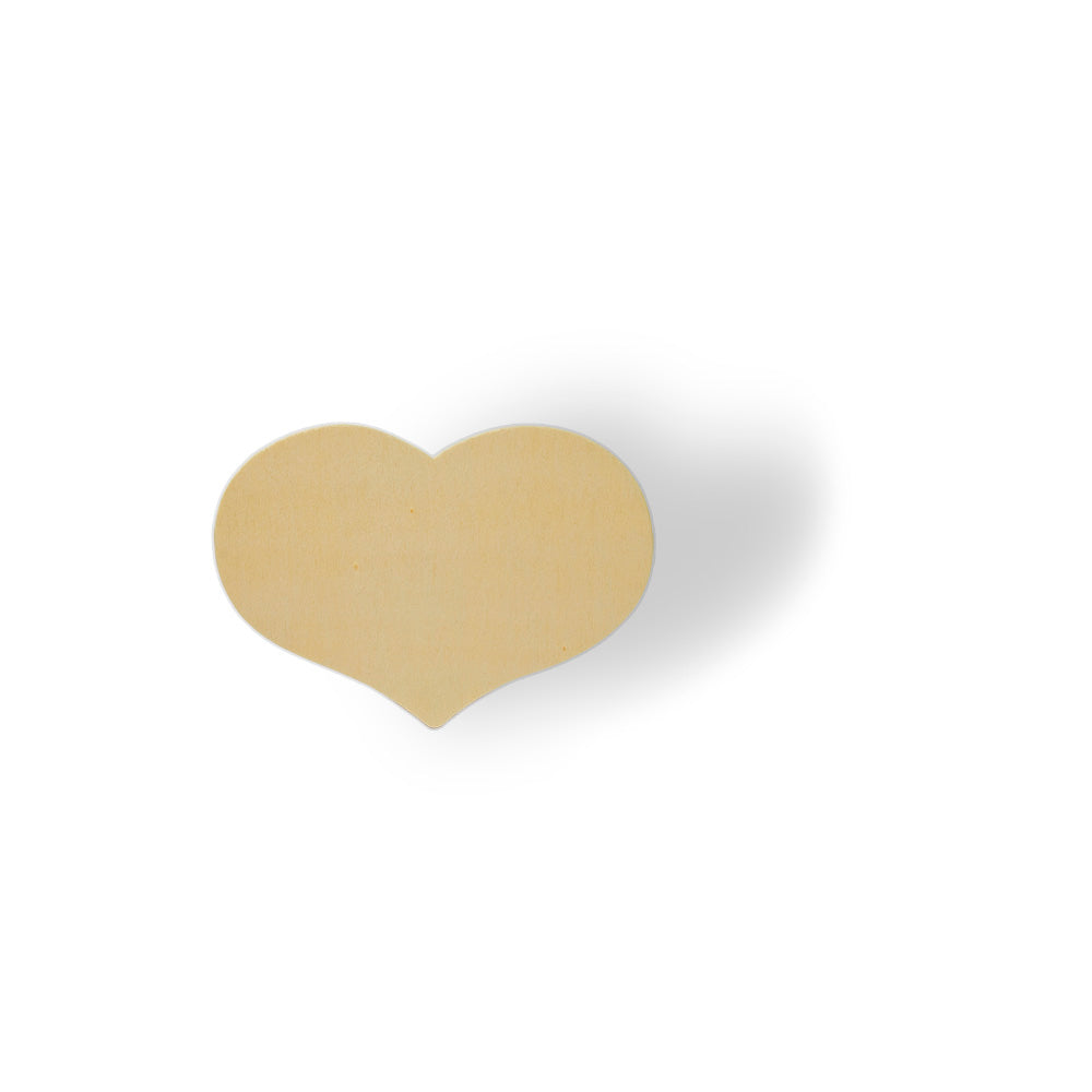 1-1/2" x 2" Wood Heart Cutout