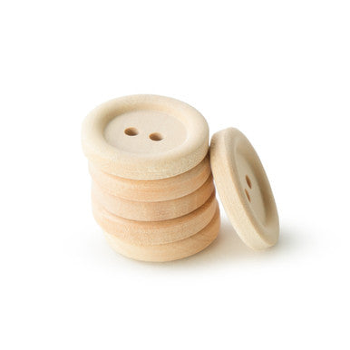3/4" Wooden Craft Button