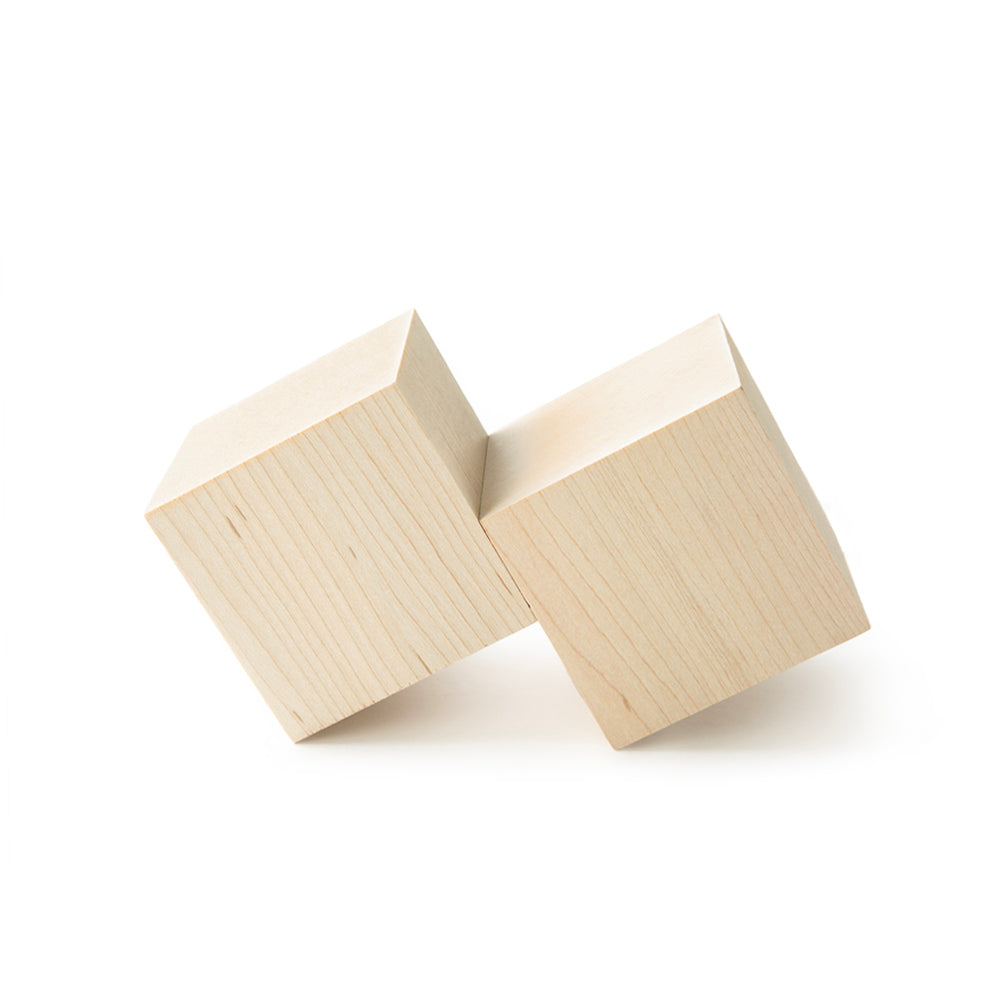 3" Maple Wood Cube
