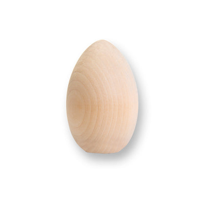 2-1/2" Wooden Hen Egg with Flat Bottom