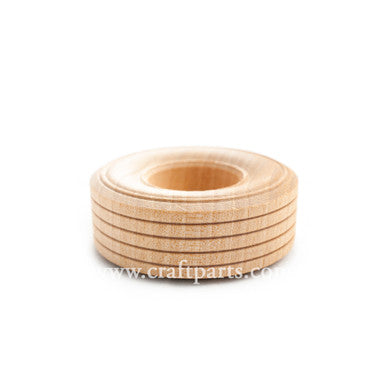 wooden toy wheels with rubber tread 2" Treaded Wooden Wheel for DIY Projects – Craftparts.com