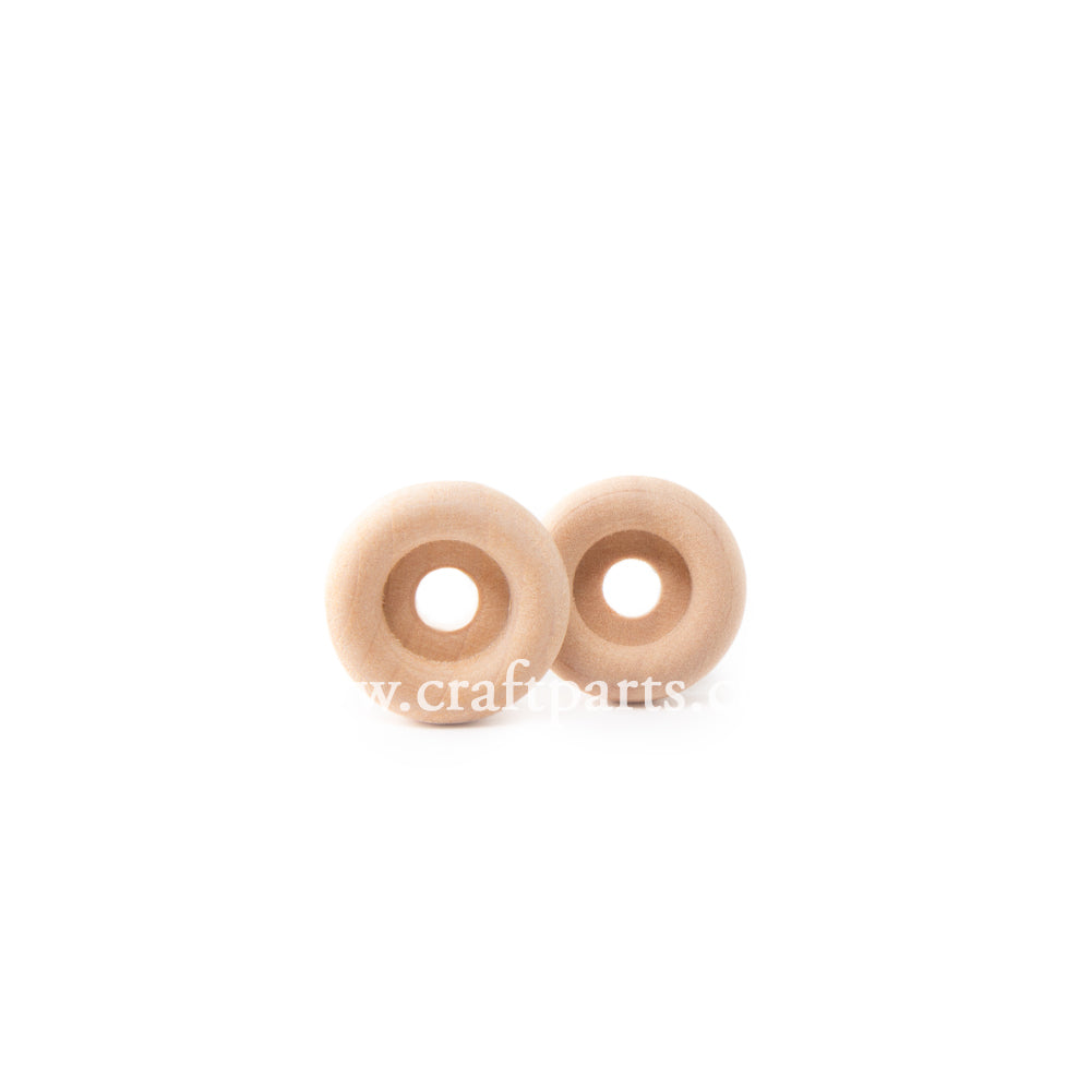 1" Recessed Hub Wooden Wheel