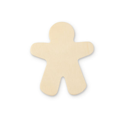 3-7/8" Wooden Gingerbread Man Cutout