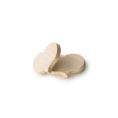 1-1/8" x 1-9/16" Wooden Country Heart