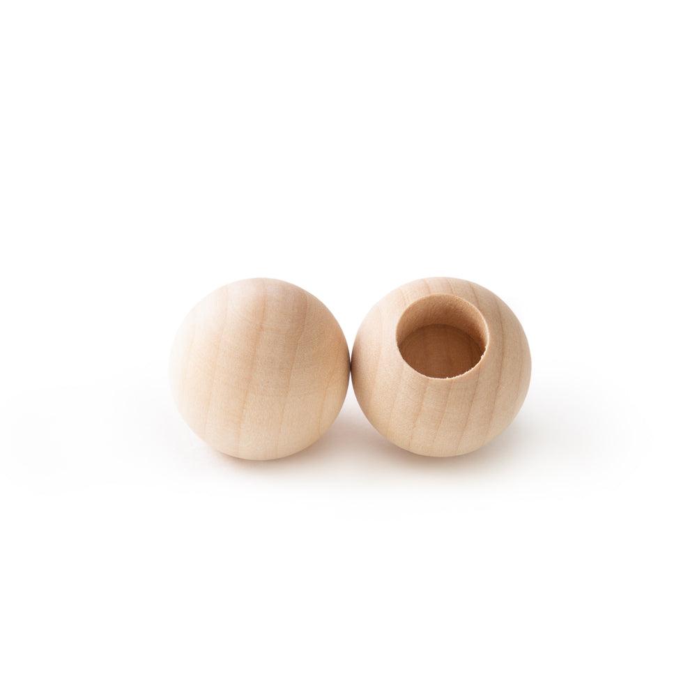 1-1/4" Wood Ball Dowel Cap, 5/8" Hole