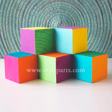 1-1/2" Wood Cube
