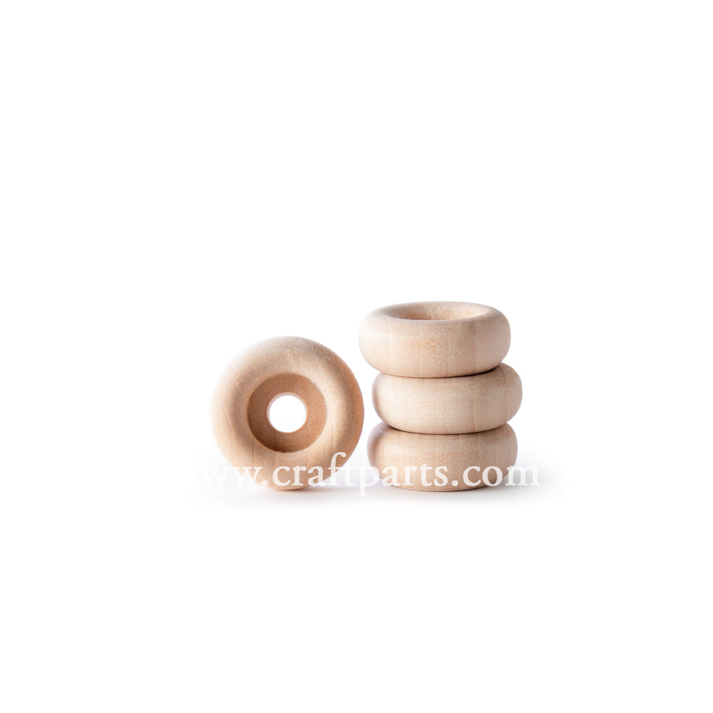 1" Recessed Hub Wooden Wheel