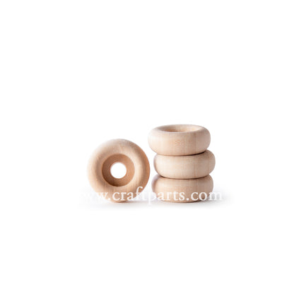 1" Recessed Hub Wooden Wheel