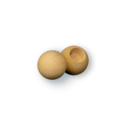 1" Wood Ball Dowel Cap, 1/2" Hole