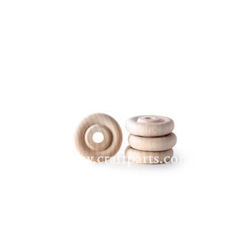 Classic Wooden Toy Wheels 3/4