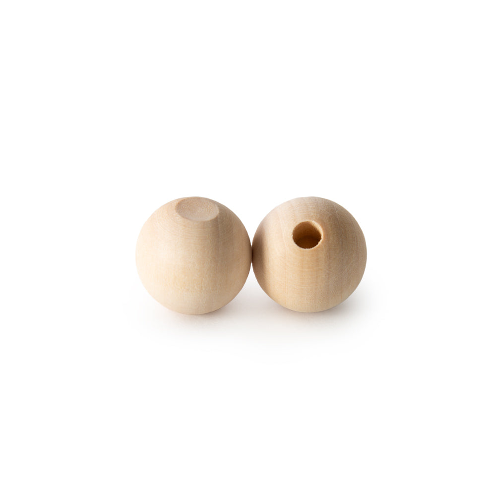 1" Wood Ball Dowel Cap, 1/4" Hole