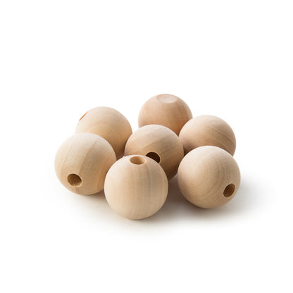 1" Wood Ball Dowel Cap, 1/4" Hole