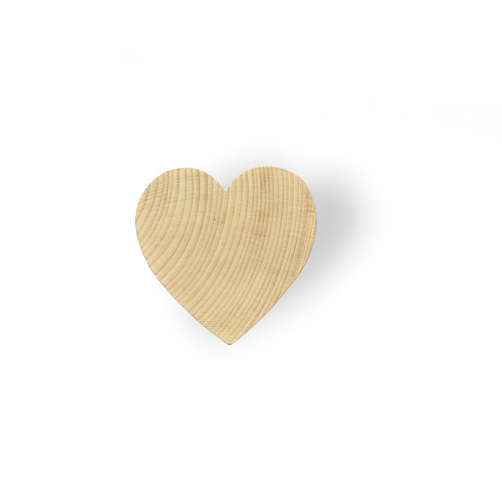 1" Wood Heart
