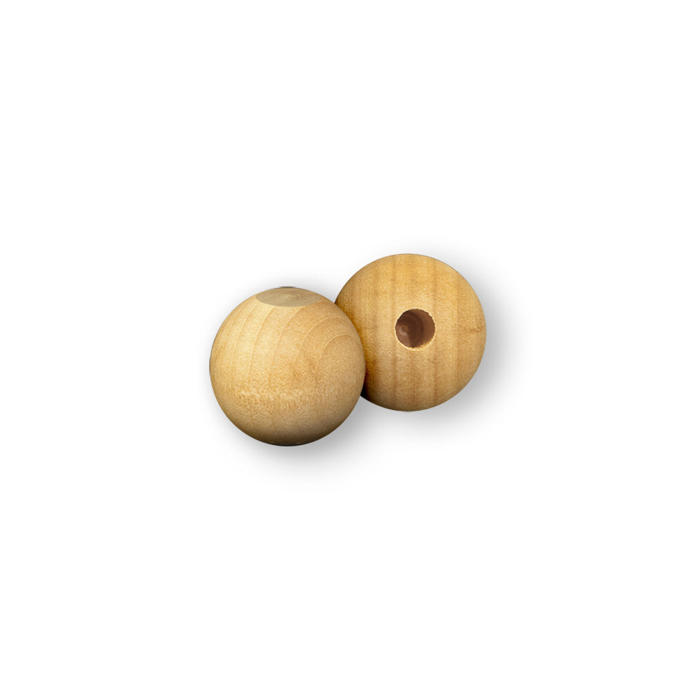 1" Wood Ball Dowel Cap, 1/4" Hole