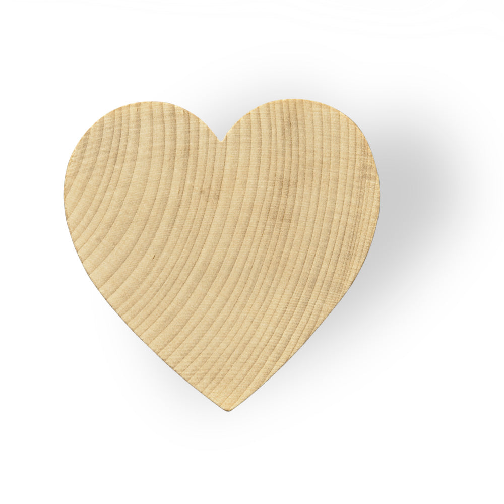 3" Wood Heart