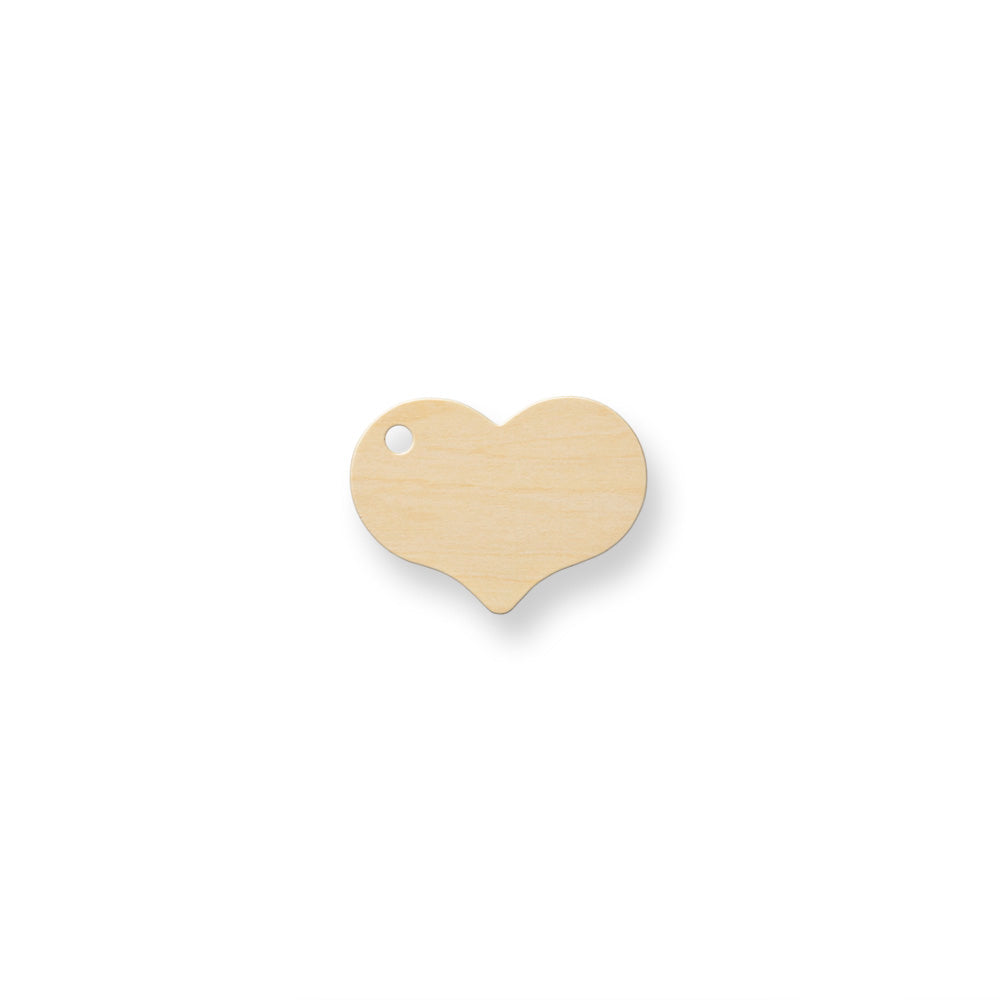 2-5/16" Wooden Heart Gift Tag Cutout