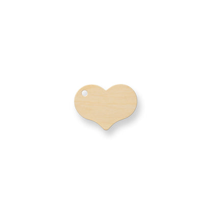 2-5/16" Wooden Heart Gift Tag Cutout