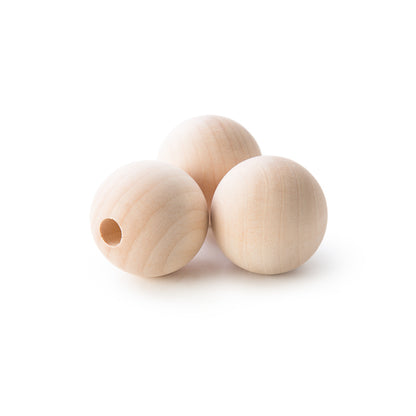 1-1/2" Wood Ball Dowel Cap, 3/8" Hole