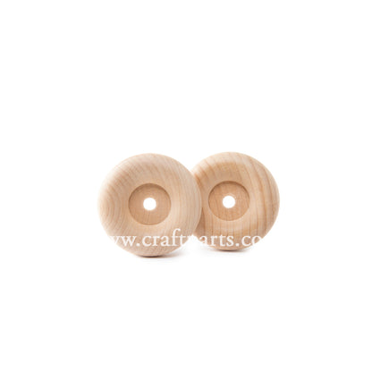 2" Recessed Hub Wooden Wheel