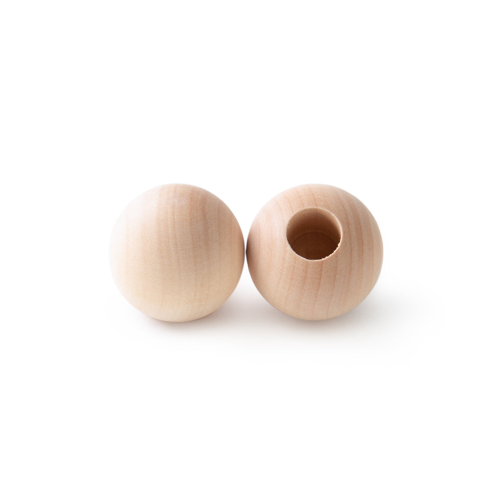 1-1/2" Wood Ball Dowel Cap, 19/32" Hole