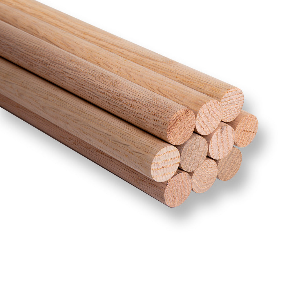 1" x 36" Oak Wood Dowel