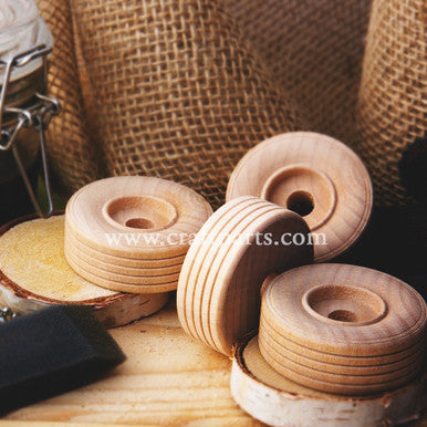 wooden wheels with rubber tread 2" Treaded Wooden Wheel for DIY Projects – Craftparts.com