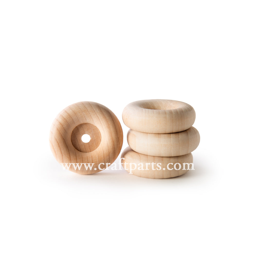 2" Recessed Hub Wooden Wheel