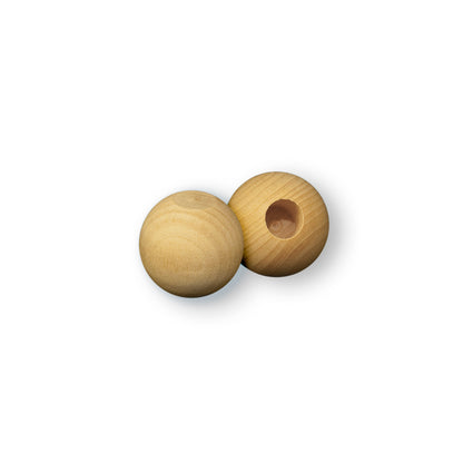 1" Wood Ball Dowel Cap, 3/8" Hole