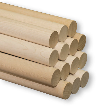 1-3/4" x 36" Maple Wood Dowel