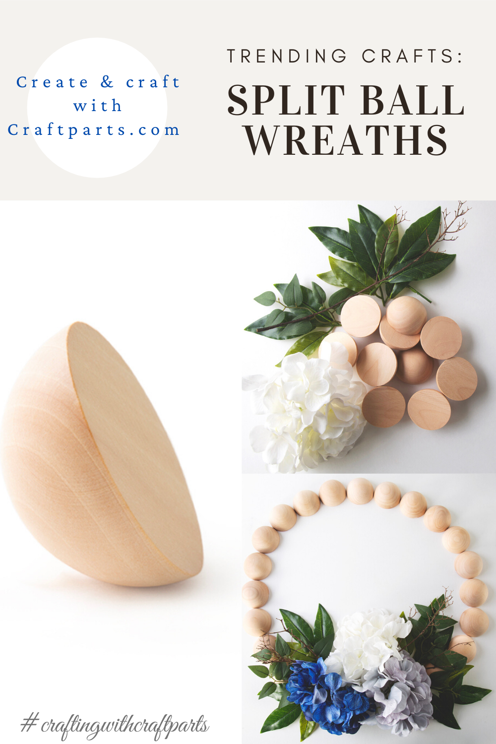 2" Split Wood Ball