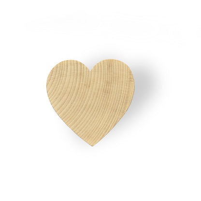 1-1/2" Wood Heart, 1/8" Thick